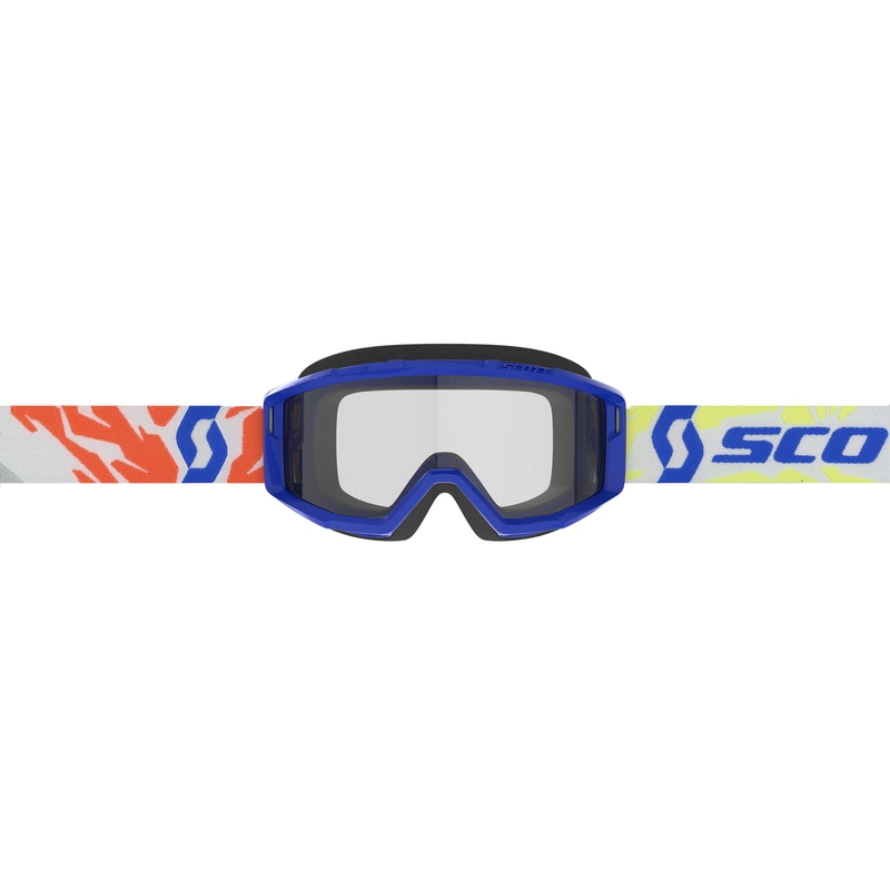 Dječje motocross naočale SCOTT Primal Youth plave s prozirnim pleksiglasom