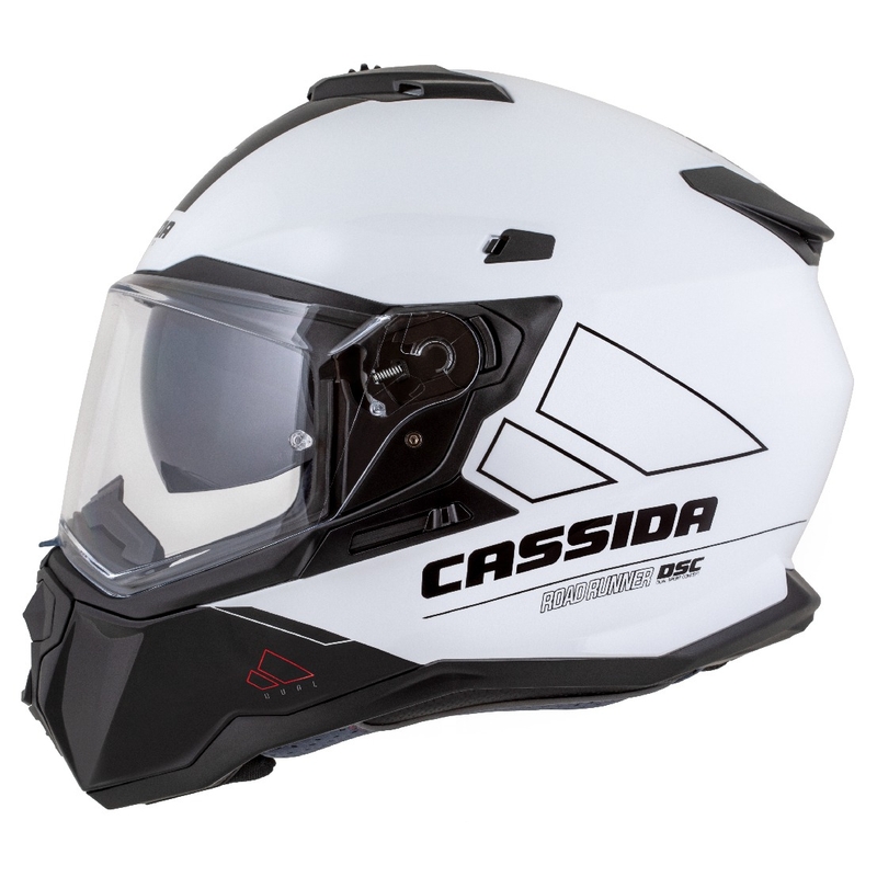 Enduro kaciga Cassida Road Runner Dual bijelo-crna