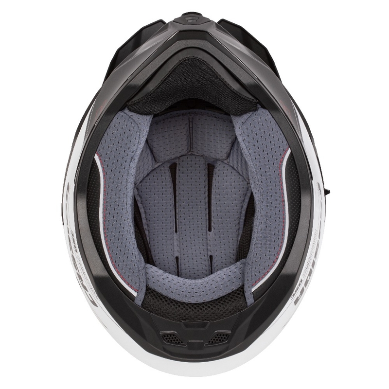 Enduro kaciga Cassida Road Runner Dual bijelo-crna