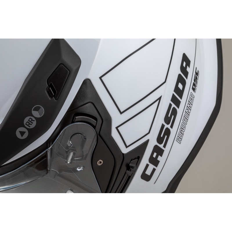 Enduro kaciga Cassida Road Runner Dual bijelo-crna