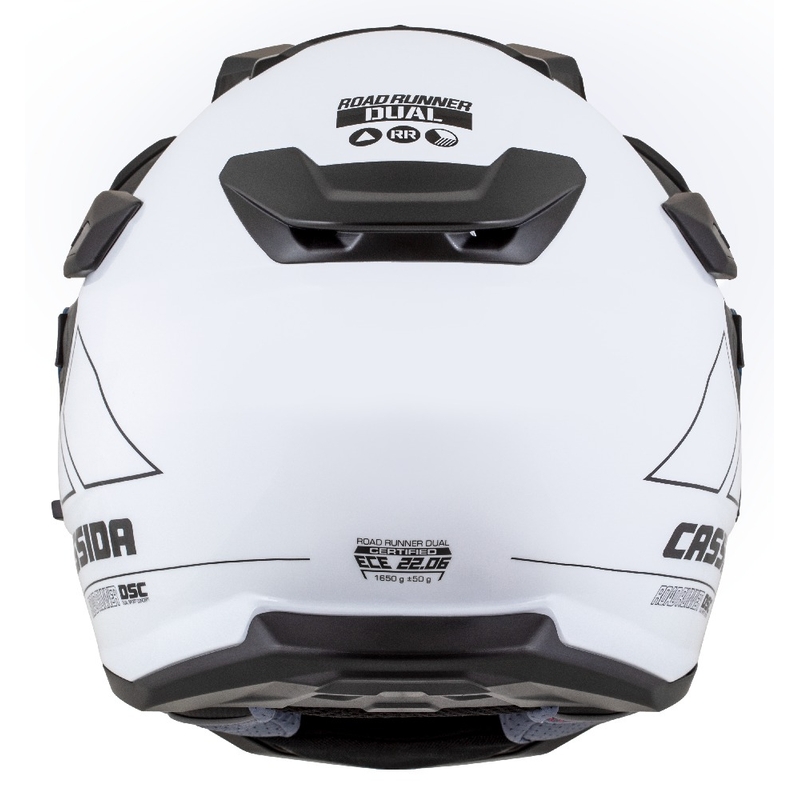 Enduro kaciga Cassida Road Runner Dual bijelo-crna