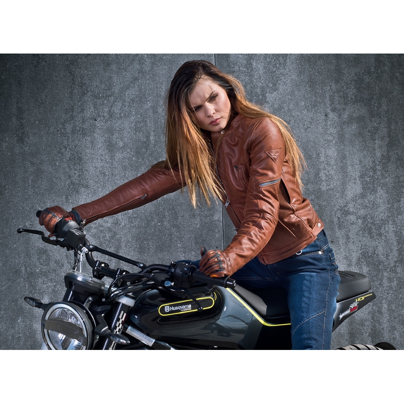 Ženska motoristička jakna Shima Monaco smeđa