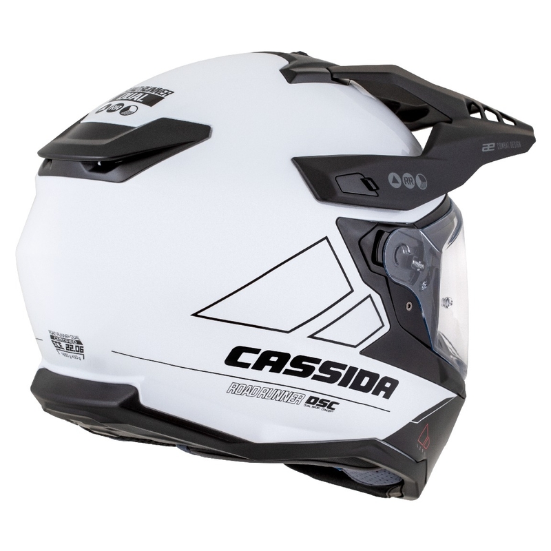 Enduro kaciga Cassida Road Runner Dual bijelo-crna