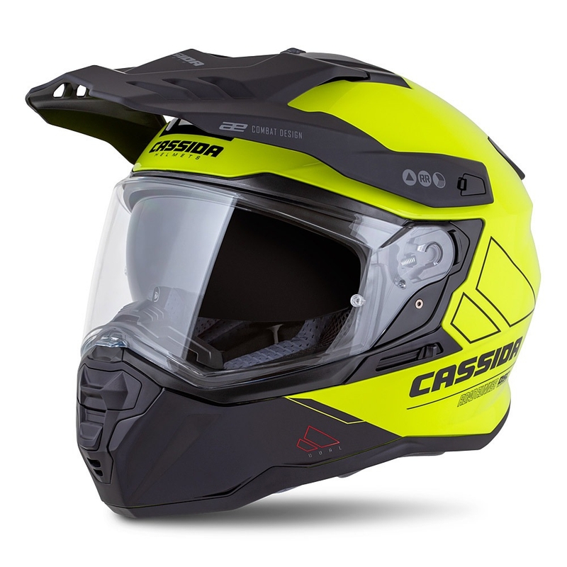 Enduro kaciga Cassida Road Runner Dual fluo žuto-crna