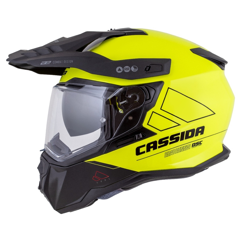 Enduro kaciga Cassida Road Runner Dual fluo žuto-crna