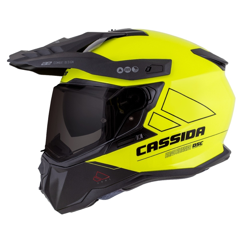 Enduro kaciga Cassida Road Runner Dual fluo žuto-crna