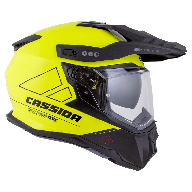Enduro kaciga Cassida Road Runner Dual fluo žuto-crna