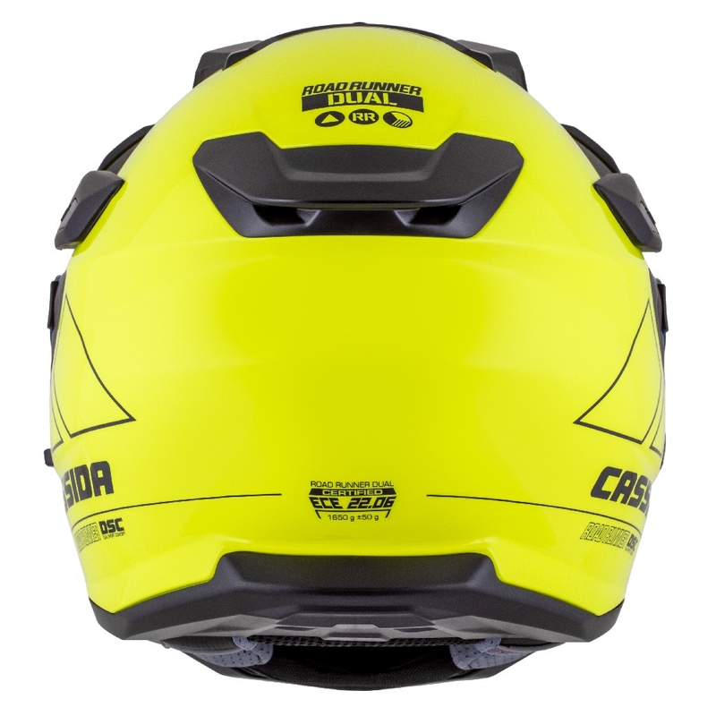 Enduro kaciga Cassida Road Runner Dual fluo žuto-crna