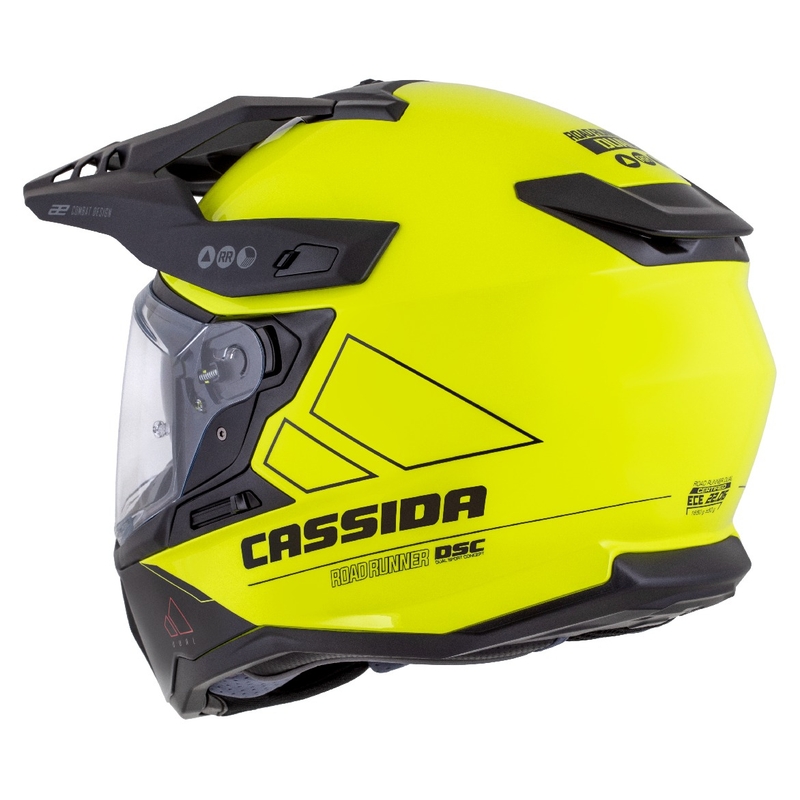 Enduro kaciga Cassida Road Runner Dual fluo žuto-crna
