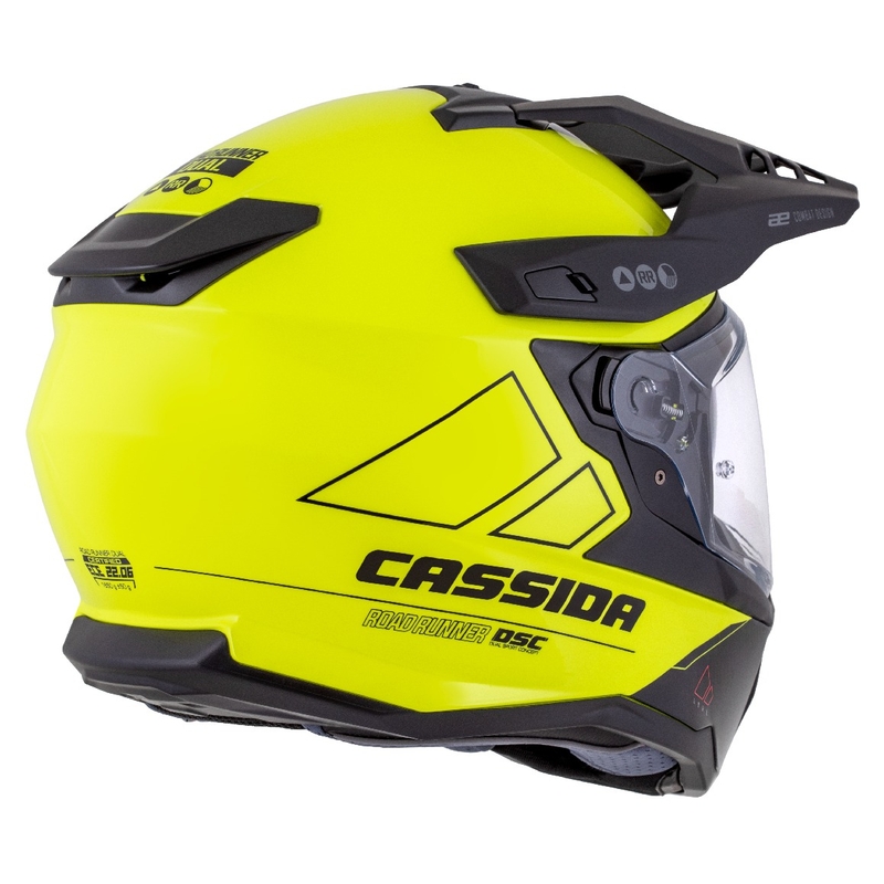 Enduro kaciga Cassida Road Runner Dual fluo žuto-crna