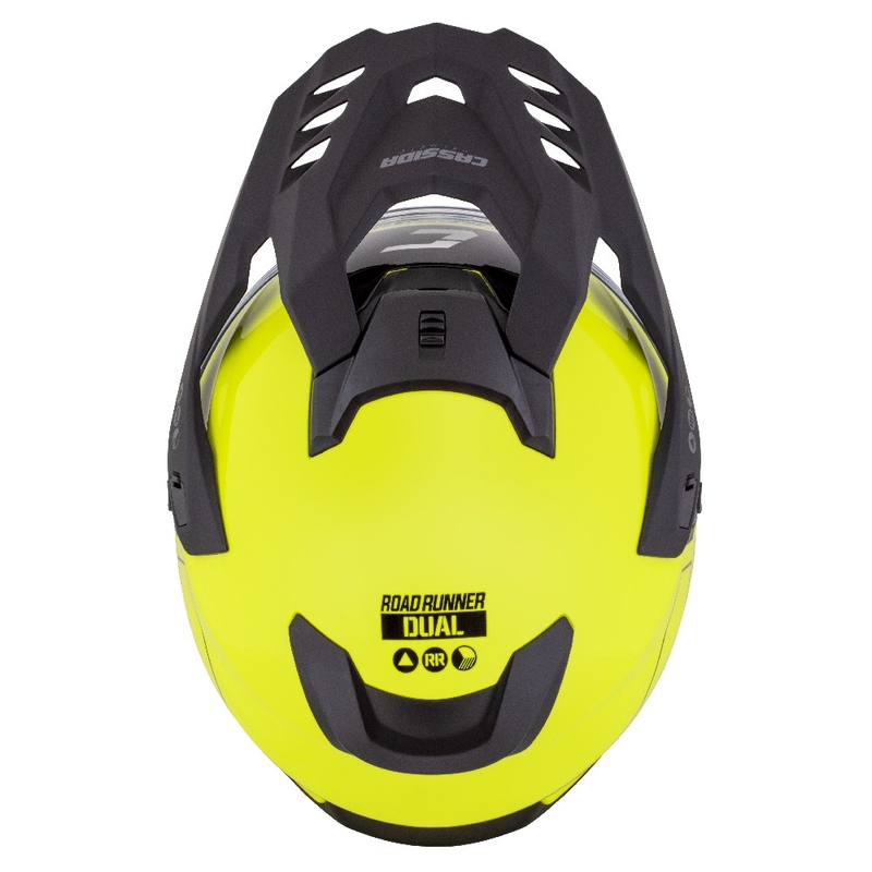 Enduro kaciga Cassida Road Runner Dual fluo žuto-crna
