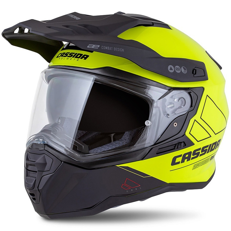 Enduro kaciga Cassida Road Runner Dual fluo žuto-crna