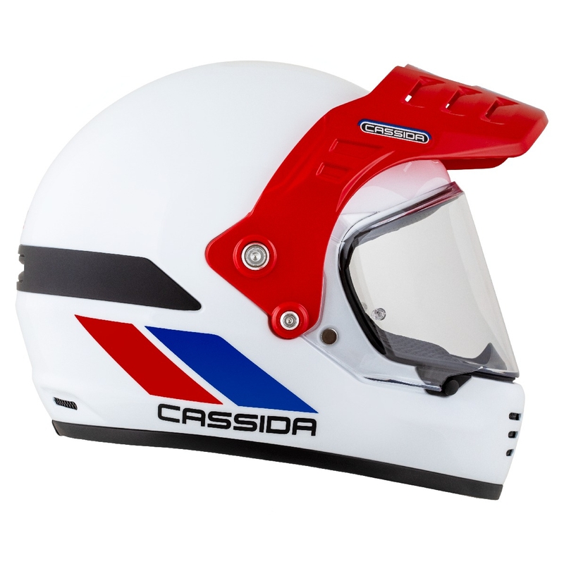 Enduro kaciga Cassida FormX FlatOut bijelo-plavo-crvena
