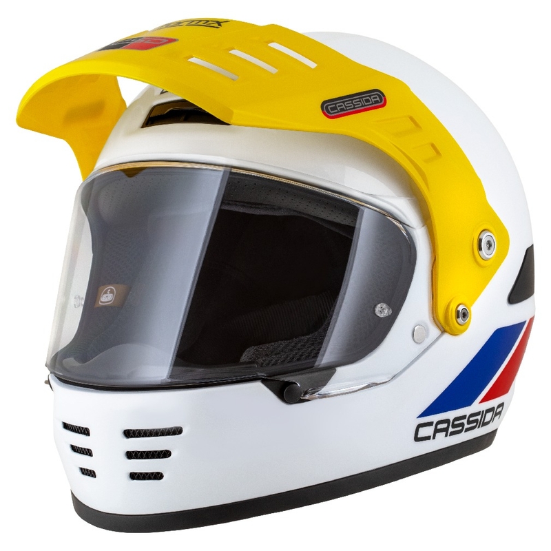 Enduro kaciga Cassida FormX FlatOut bijelo-plavo-crvena
