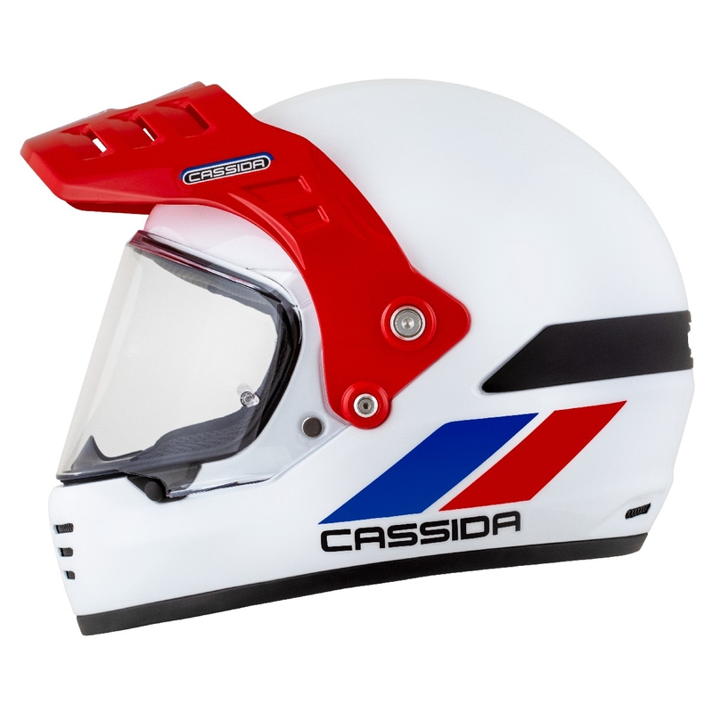 Enduro kaciga Cassida FormX FlatOut bijelo-plavo-crvena