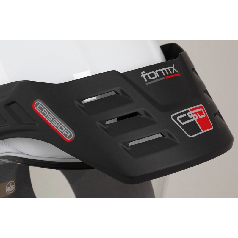 Enduro kaciga Cassida FormX FlatOut bijelo-crno-crvena