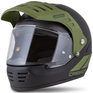 Enduro kaciga Cassida FormX FlatOut mat crno-zelena