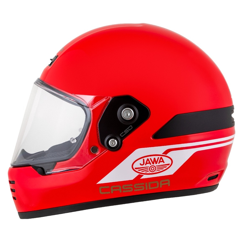 Enduro kaciga Cassida FormX Jawa RotaX crveno-bijelo-zlatna
