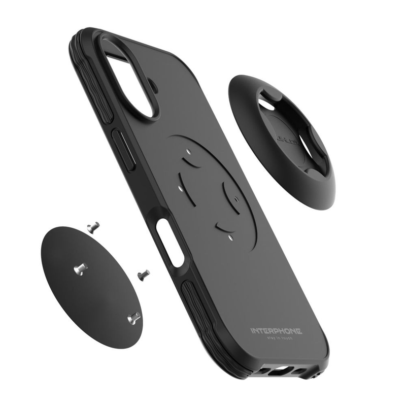 Zaštitna maska Interphone QUIKLOX Tetraforce za Apple iPhone 16 Plus crna