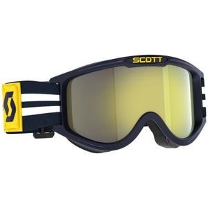 Naočale za motocross SCOTT 89X Era plavo-bijele sa žutim kromiranim pleksiglasom