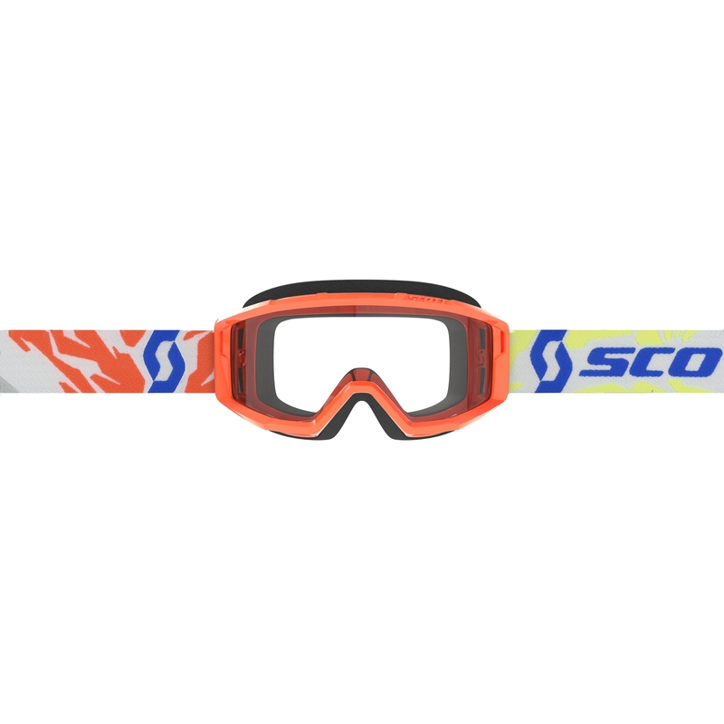 Dječje motocross naočale SCOTT Primal Youth narančaste s prozirnim pleksiglasom