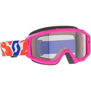 Dječje naočale za motocross SCOTT Primal Youth roze s prozirnim pleksiglasom