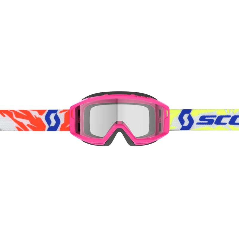 Dječje naočale za motocross SCOTT Primal Youth roze s prozirnim pleksiglasom