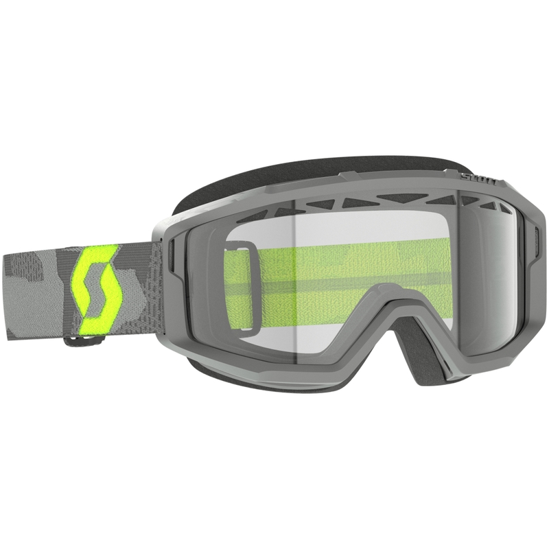 Motocross naočale SCOTT Primal Enduro sivo-fluo žute s prozirnim pleksiglasom