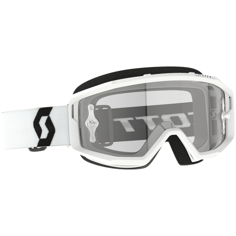 Motocross naočale SCOTT Primal Clear bijele s prozirnim pleksiglasom