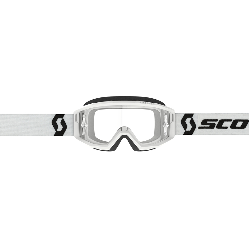 Motocross naočale SCOTT Primal Clear bijele s prozirnim pleksiglasom