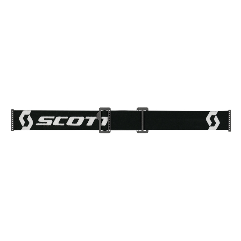 SCOTT Primal CH motocross naočale crno-bijele s krom srebrnim pleksiglasom