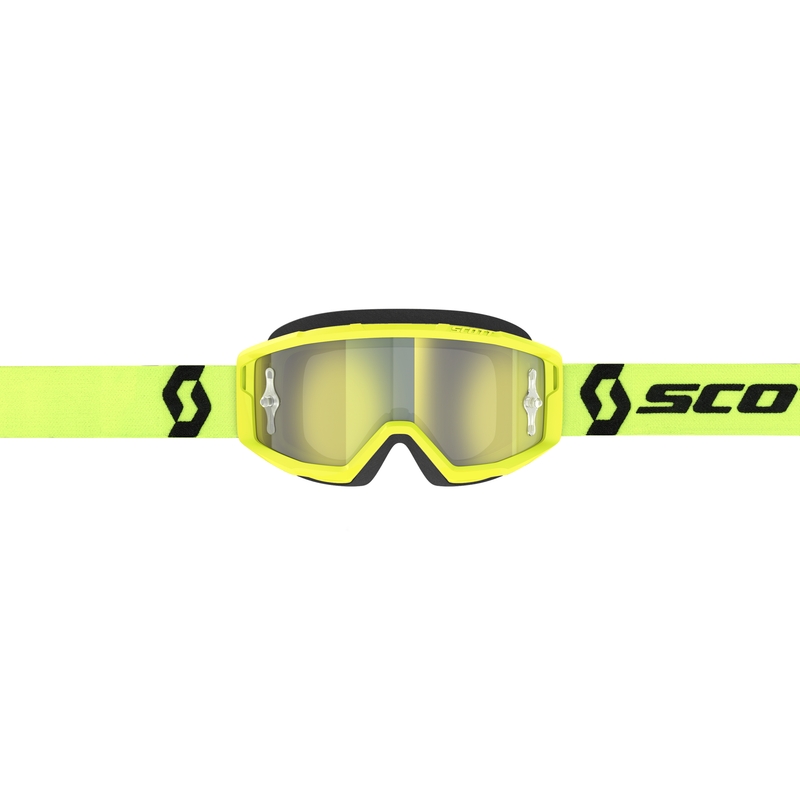 Motocross naočale SCOTT Primal CH žuto-crne s krom žutim pleksiglasom