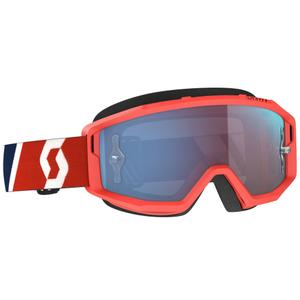 Motocross naočale SCOTT Primal CH crveno-plave s krom plavim pleksiglasom