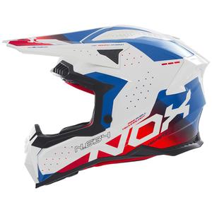 Motocross kaciga NOX N634 bijelo-plavo-crvena