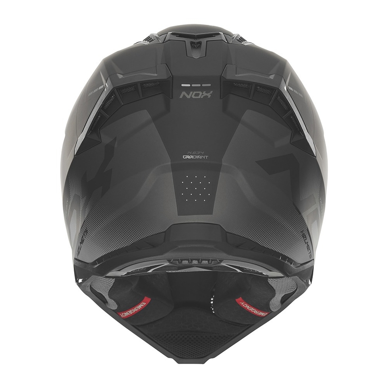 Motocross kaciga NOX N634 mat crno-srebrna