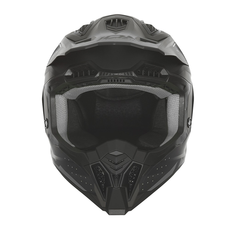 Motocross kaciga NOX N634 mat crno-srebrna