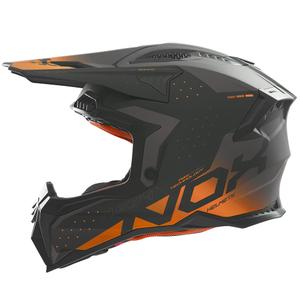 Motocross kaciga NOX N634 mat crno-narančasta