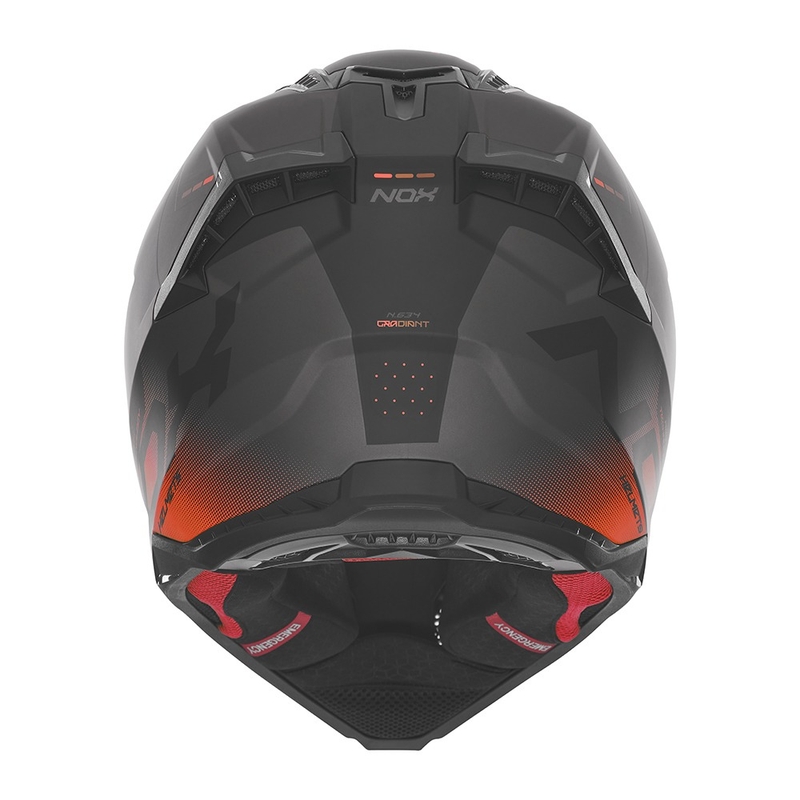 Motocross kaciga NOX N634 mat crno-crvena