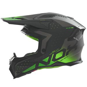 Motocross kaciga NOX N634 mat crno-zelena