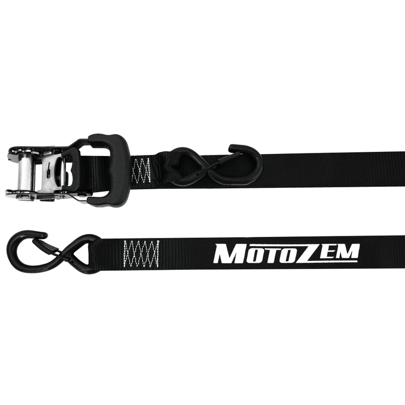 MotoZem remeni za motocikle s čegrtaljkom, crni