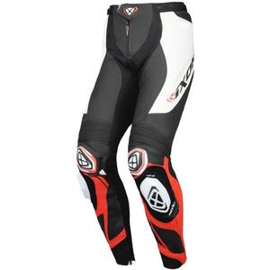 Kožne motociklističke hlače IXON Vortex 3 crno-bijelo-crvene