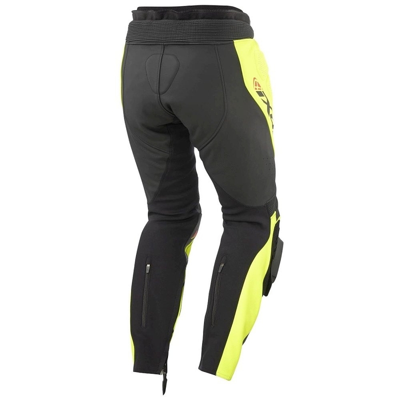 Kožne motociklističke hlače IXON Vortex 3 crno-fluo žute
