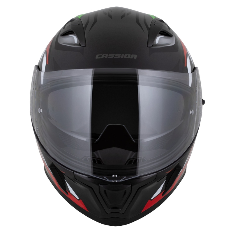 Cassida Orbit Strix full face kaciga crveno-zeleno-sivo-bijelo-crna