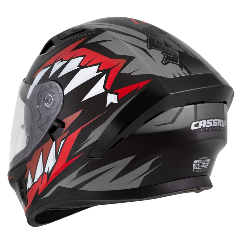 Cassida Orbit Strix full face kaciga crveno-sivo-bijelo-crna