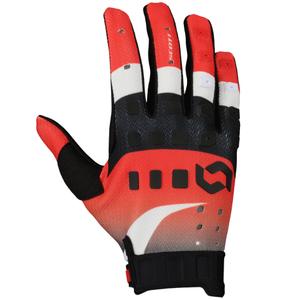 SCOTT Podium PRO motokros rukavice crveno-crne
