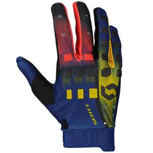 SCOTT Podium PRO motocross rukavice crveno-žuto-plave