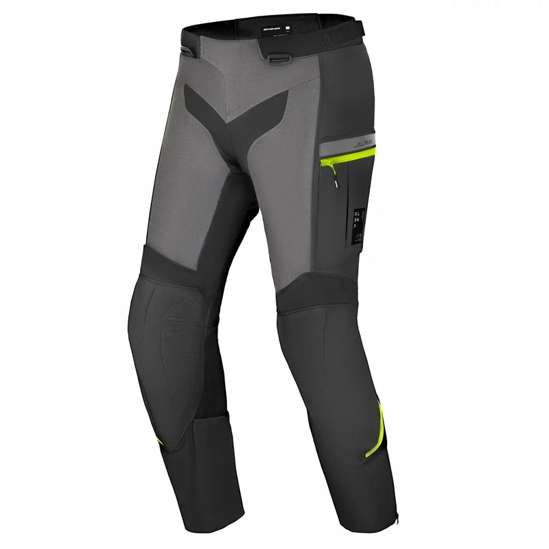 Motorističke hlače Shima Alpha crno-sive-fluo žute