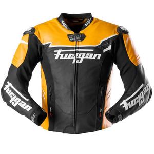 Furygan Signature 55 kožna motoristička jakna crno-žuta