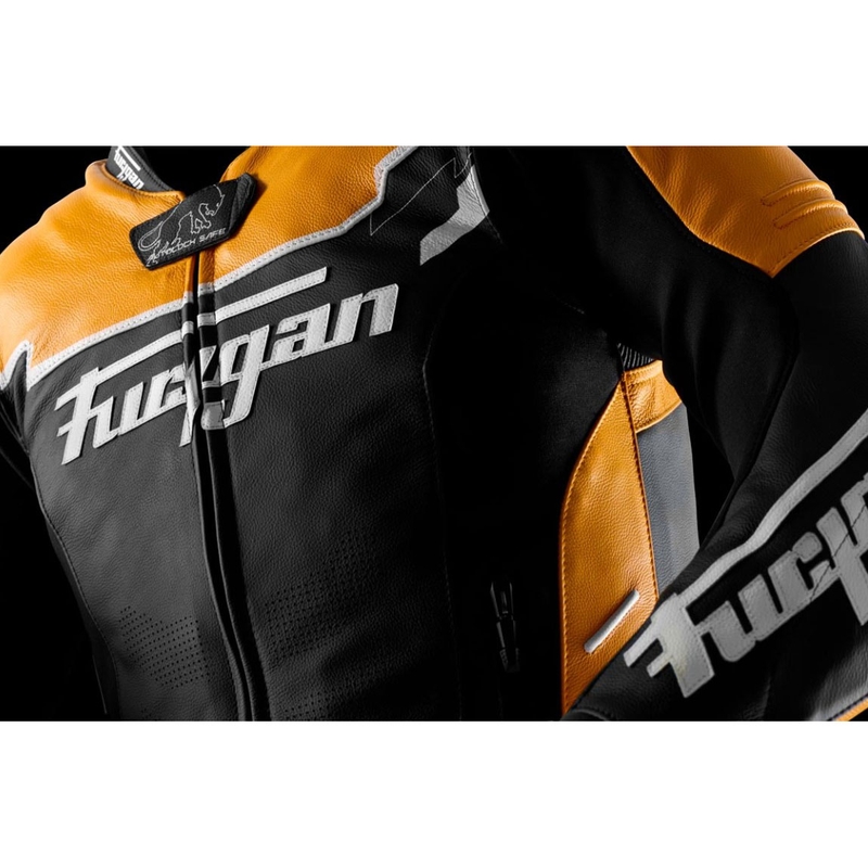 Furygan Signature 55 kožna motoristička jakna crno-žuta