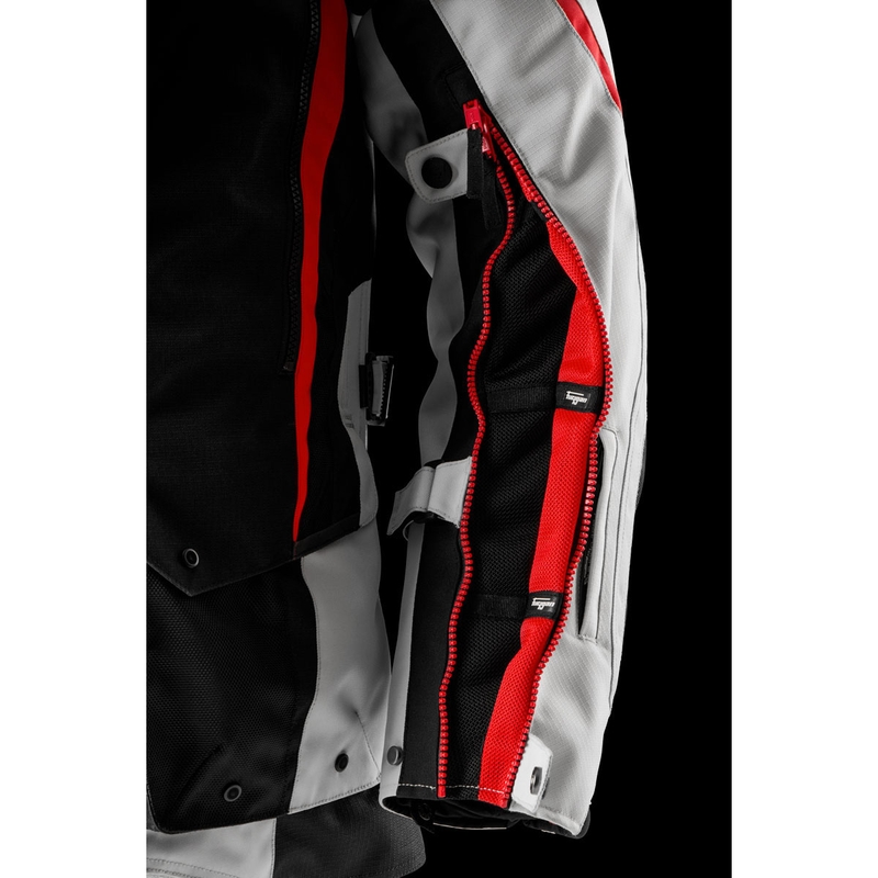 Furygan Montroc Kevlar® Primaloft® 3IN1+ motociklistička jakna crno-bež-crvena